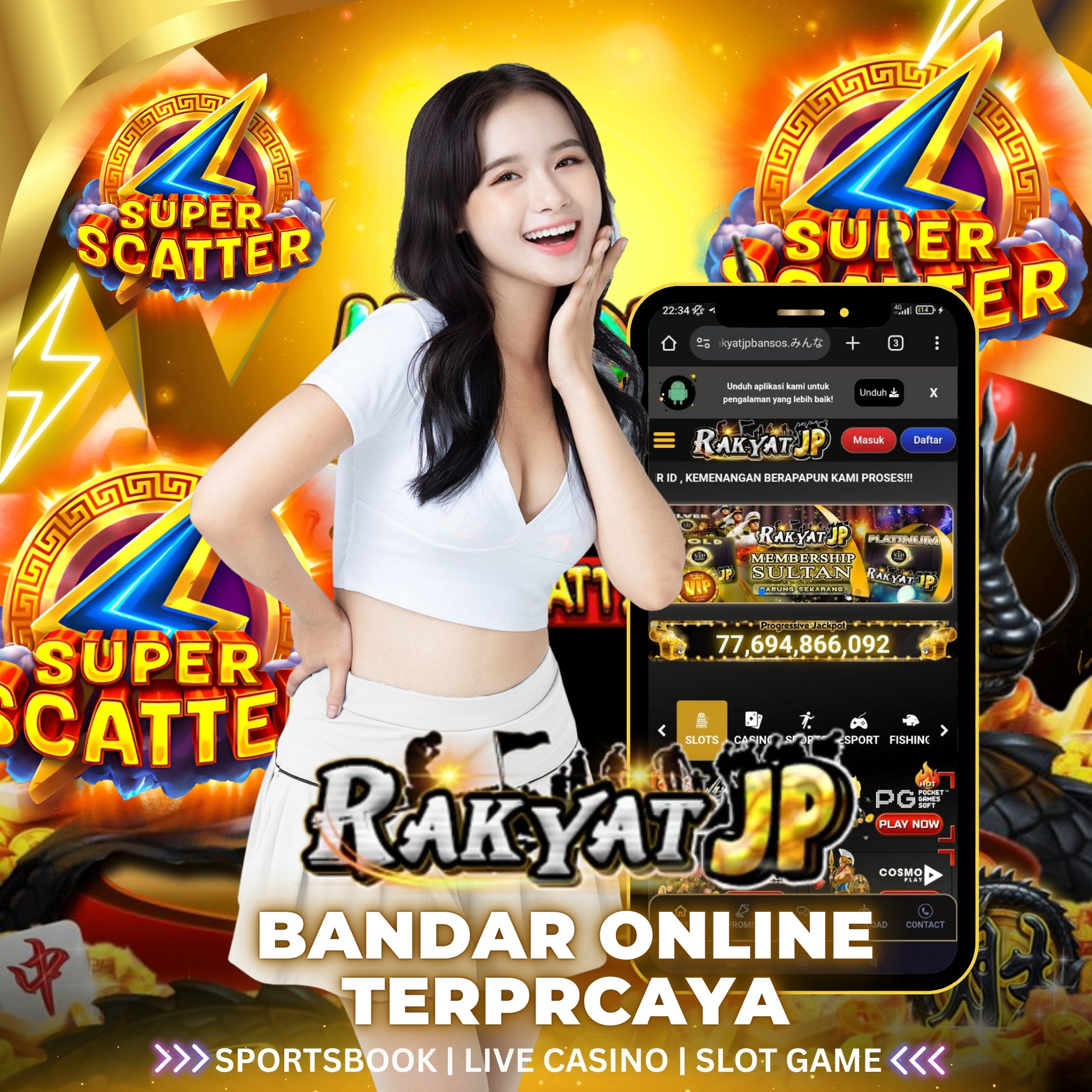 RakyatJP # Penyedia Game Slot Super Gacor PG Soft Indonesia image 1