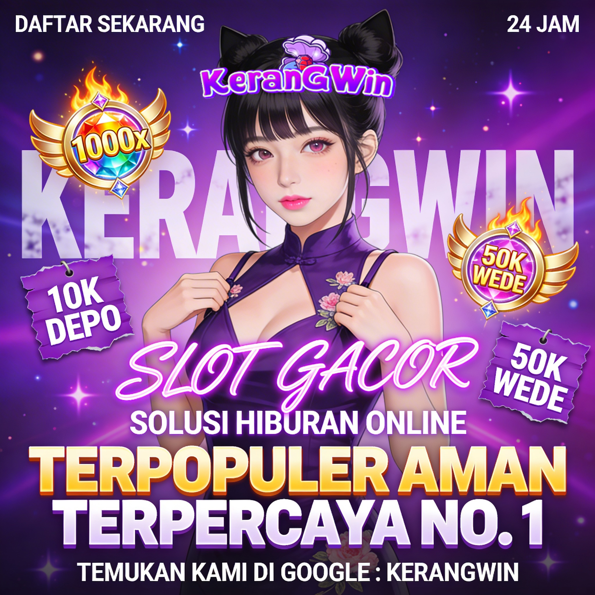 Sertifikat, penghargaan, tanda, atau dokumen yang dipajang di KERANGWIN Link Slot Gacor Server Premium Anti Lag Mudah Menang