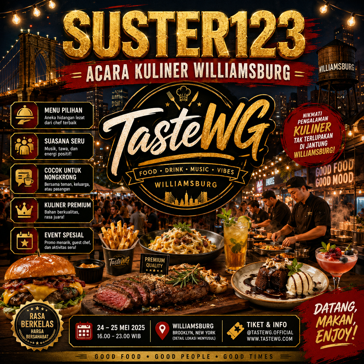 SUSTER123 Acara Kuliner Williamsburg TasteWG 