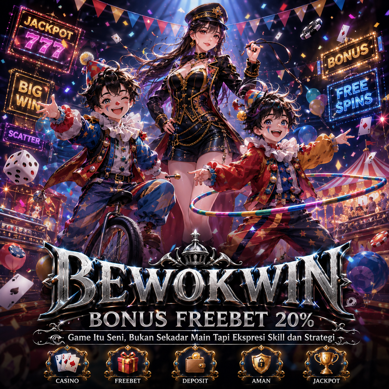 BEWOKWIN ✦ Game Itu Seni, Bukan Sekadar Main Tapi Ekspresi Skill dan Strategi in Medan