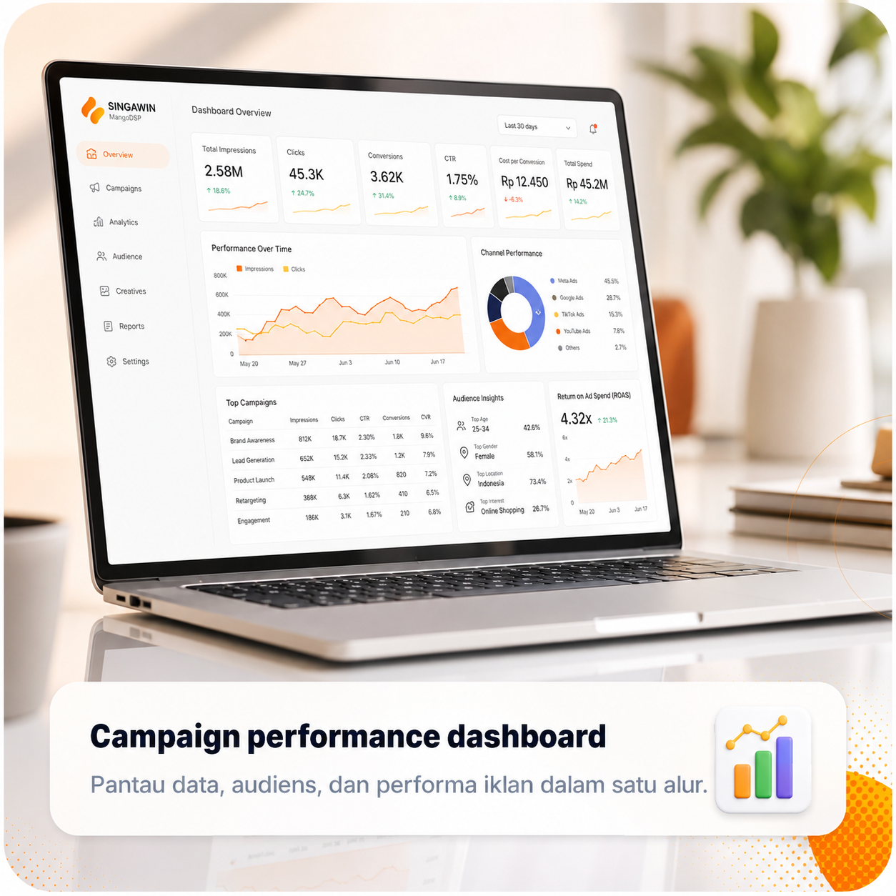 Dashboard digital marketing MangoDSP