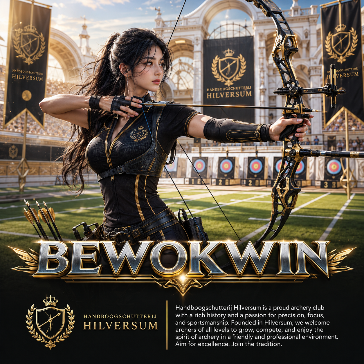 BEWOKWIN >>> Handboogschutterij Hilversum: Dunia Panahan Modern & Teknik Akurat