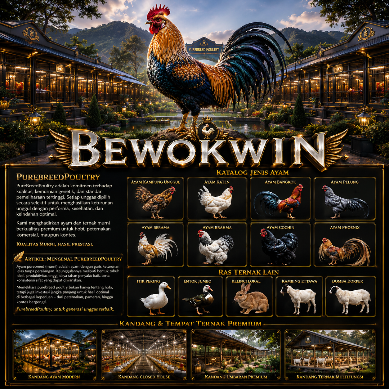 BEWOKWIN – PureBreedPoultry: Ayam Ras Murni & Ternak 