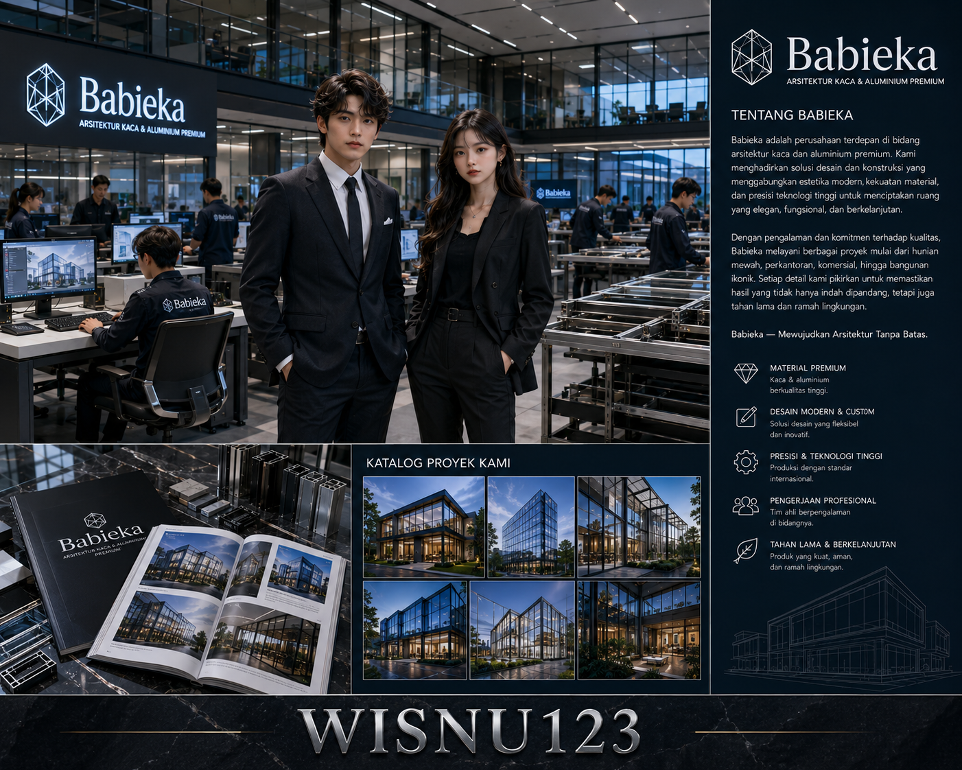 WISNU123 x Babieka – Solusi Arsitektur Kaca & Aluminium Premium