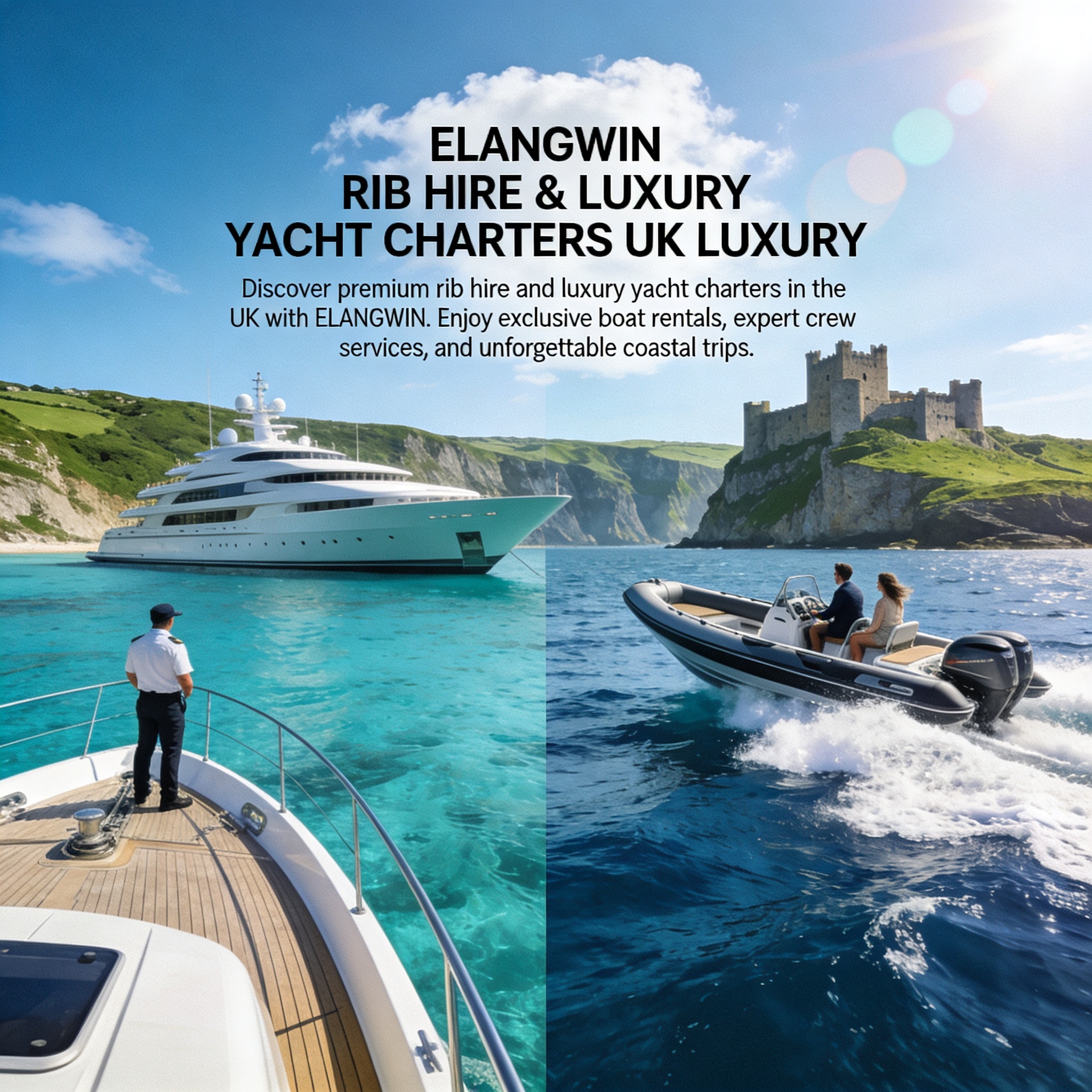 ELANGWIN Rib Hire & Luxury Yacht Charters UK Luxury