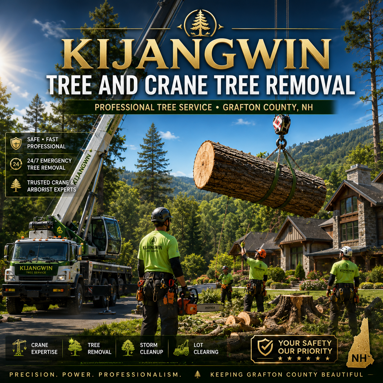 KIJANGWIN - Tree and Crane Tree Removal | Grafton County, NH