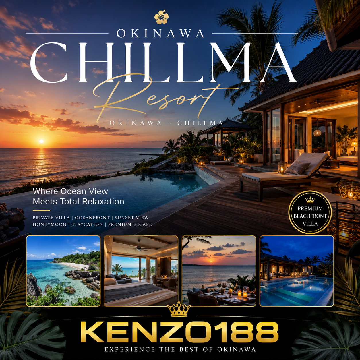 KENZO188 >>> Chillma Resort Okinawa, Villa Mewah Tepi Laut Jepang Eksotis