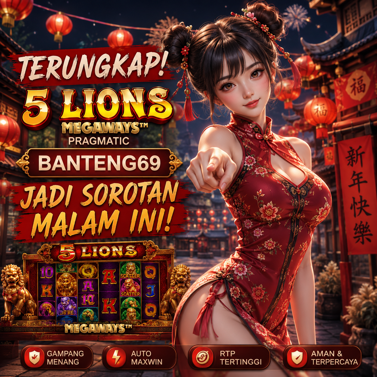 Terungkap! 5 Lions Megaways Pragmatic BANTENG69 Jadi Sorotan Malam Ini