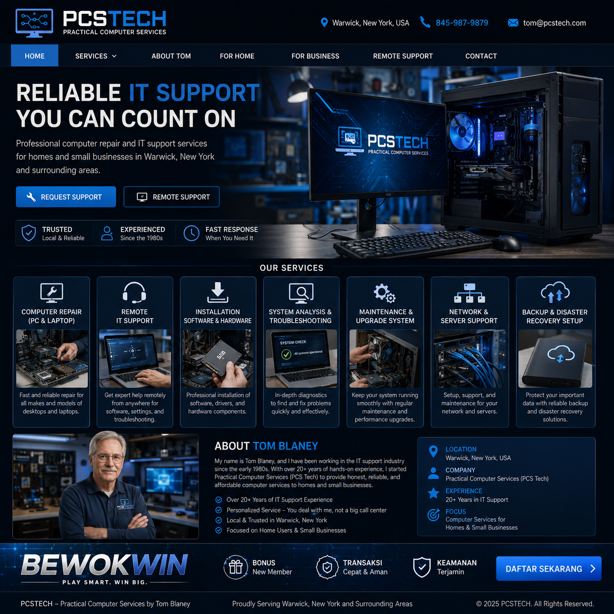 BEWOKWIN ==> pcstech, Layanan IT Support Legendaris Sejak 1981 - WooCommerce eCommerce