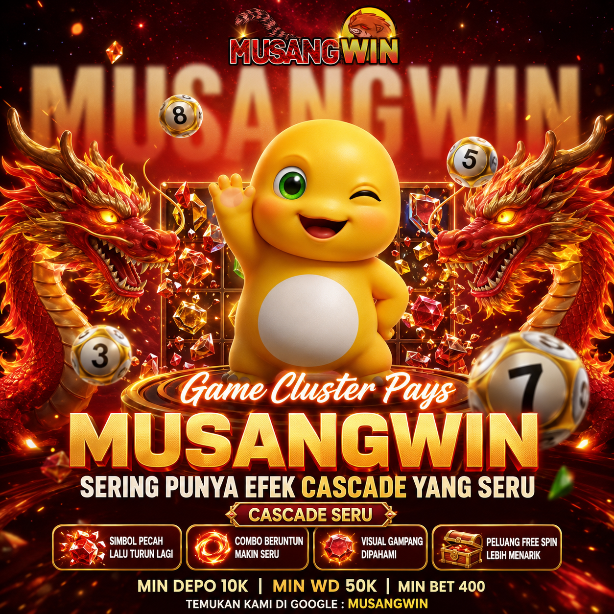Game Cluster Pays MUSANGWIN Sering Punya Efek Cascade yang Seru - WooCommerce eCommerce