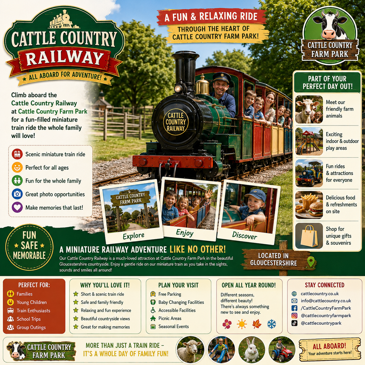PEDANGWIN - Cattle Country Railway: Wisata Kereta Mini Keluarga di Gloucestershire, Inggris