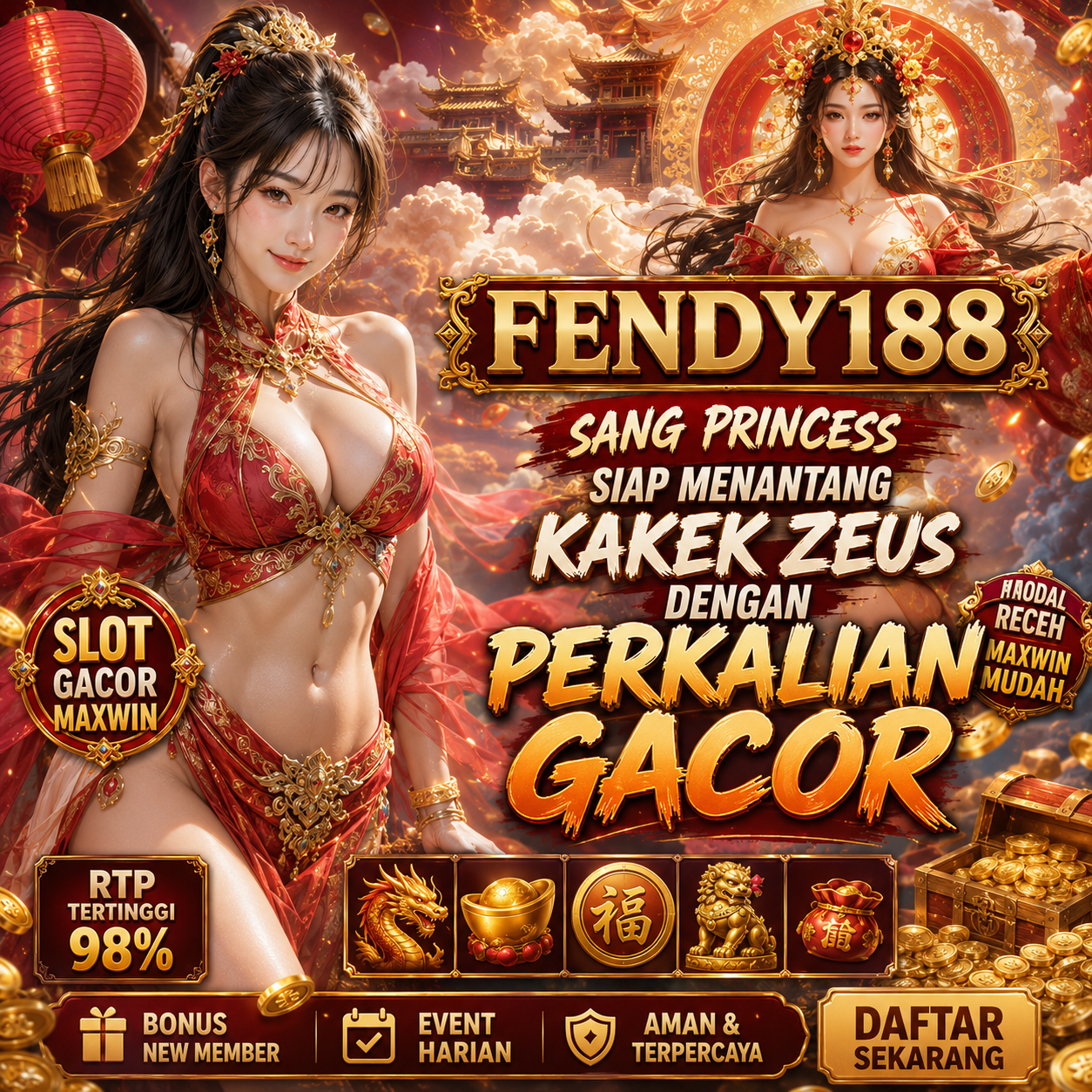 FENDY188 - Sang Princess Siap Menantang Kakek Zeus dengan Perkalian Gacor