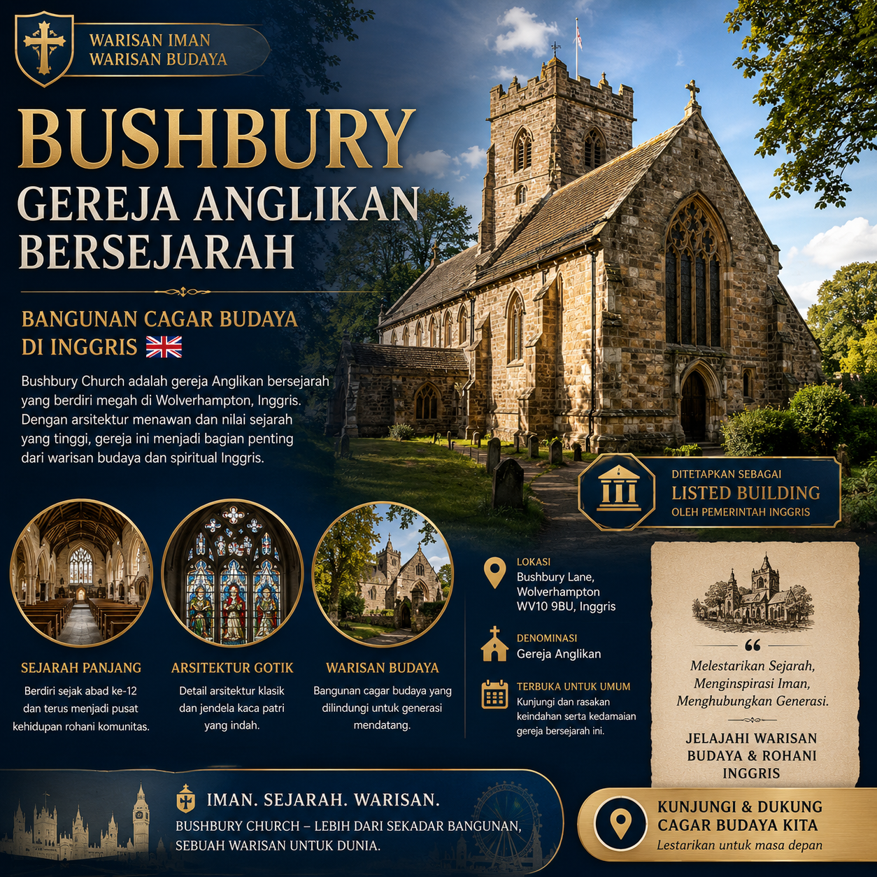 SUSTER123 Bushbury Gereja Anglikan Bersejarah Bangunan Cagar Budaya Di Inggris