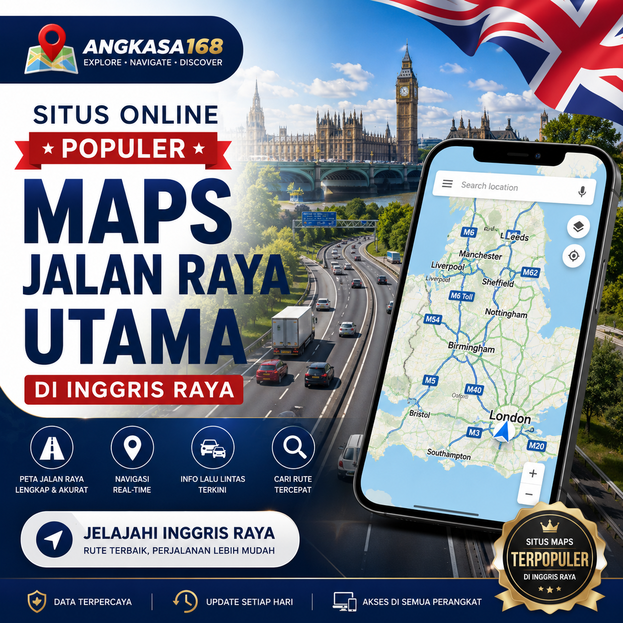 SUSTER123 | Situs Online Populer Maps Jalan Raya Utama Di Inggris Raya