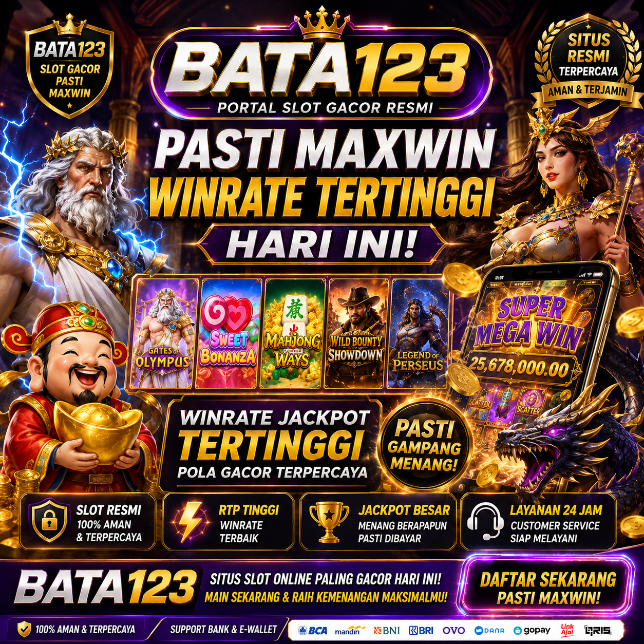 BATA123 > Portal Slot Gacor Resmi Pasti Maxwin Winrate Tertinggi Hari Ini.