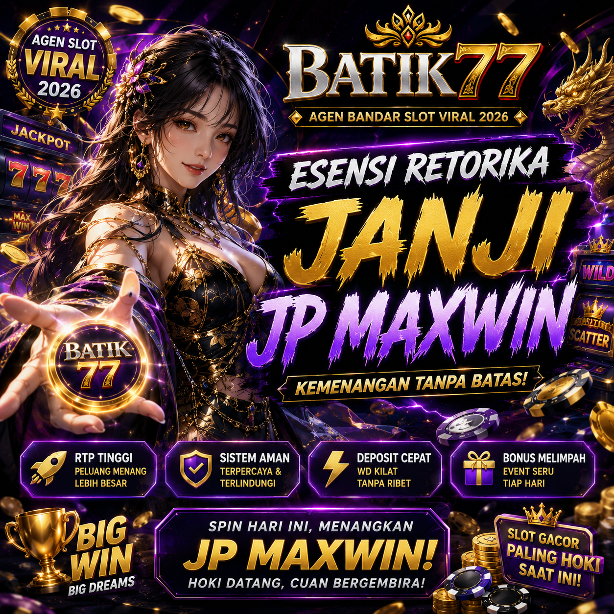 BATIK77: Esensi Retorika Janji JP Maxwin Agen Bandar Slot Viral 2026 - WooCommerce eCommerce