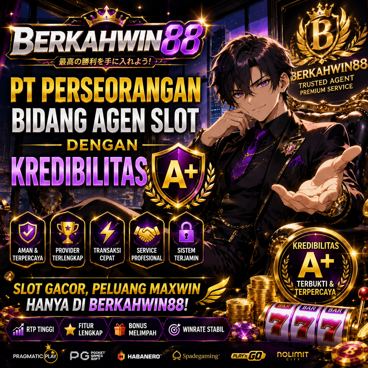 BERKAHWIN88 | PT Perseorangan Bidang Agen Slot Dengan Kredibilitas A+