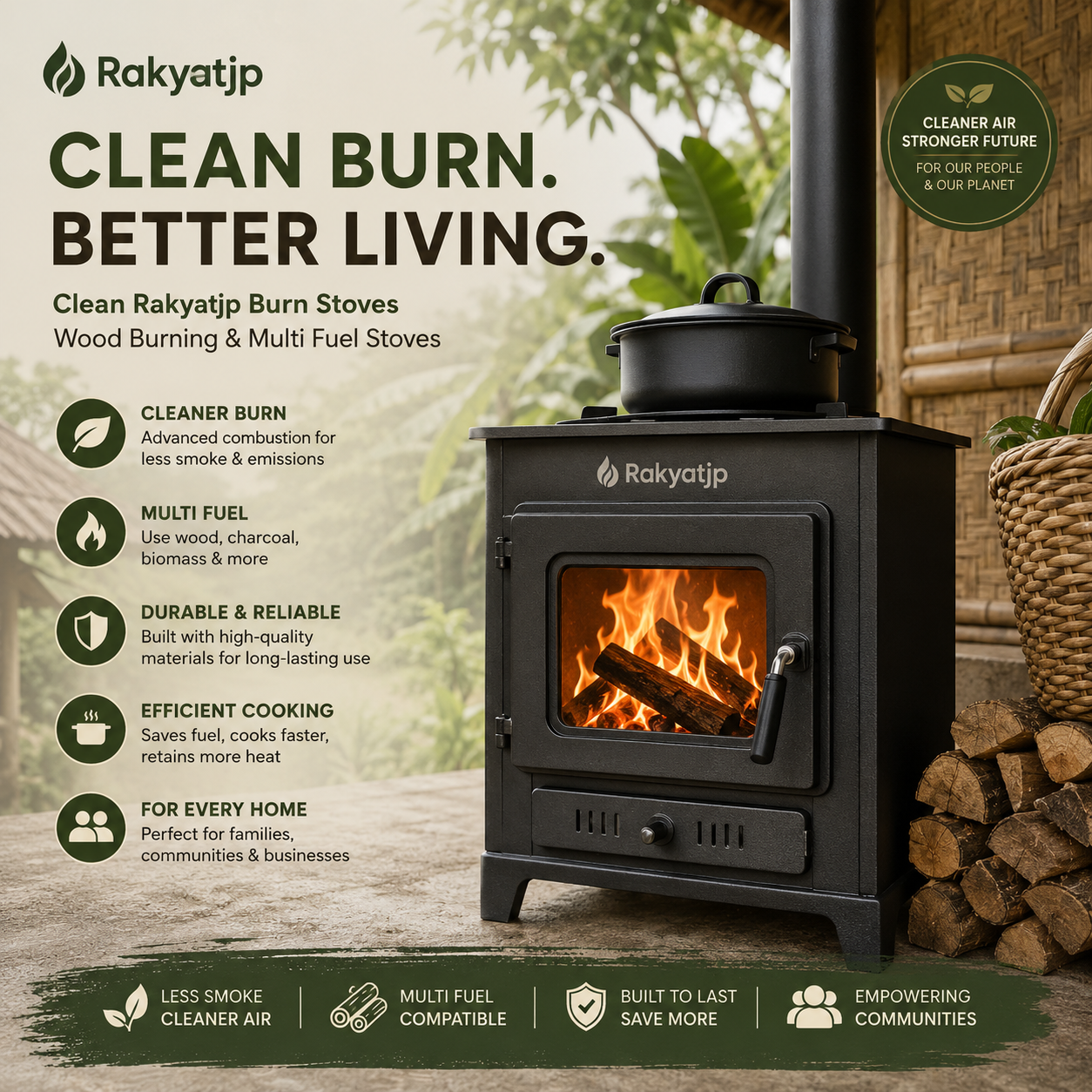 Clean Rakyatjp Burn Stoves | Wood Burning & Multi Fuel Stoves
