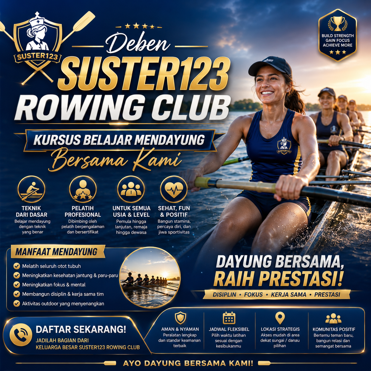 Deben Suster123 Rowing Club Kursus Belajar Mendayung Bersama Kami
