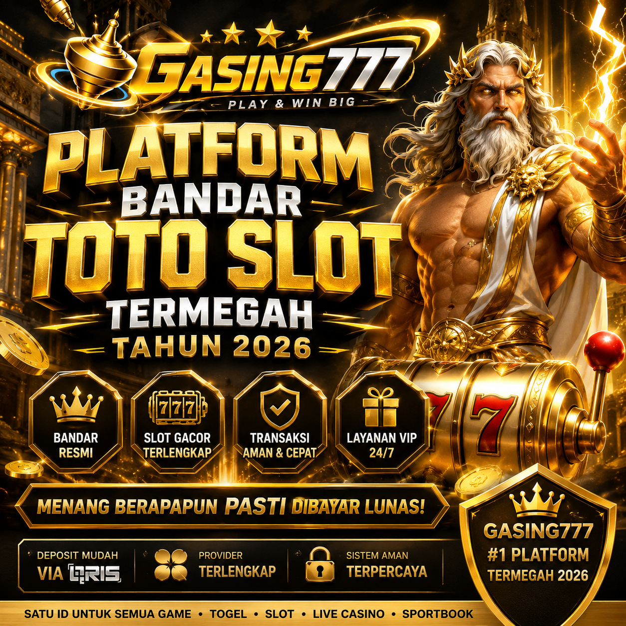Gasing777 $ Platform Bandar Toto Slot Termegah Tahun 2026
