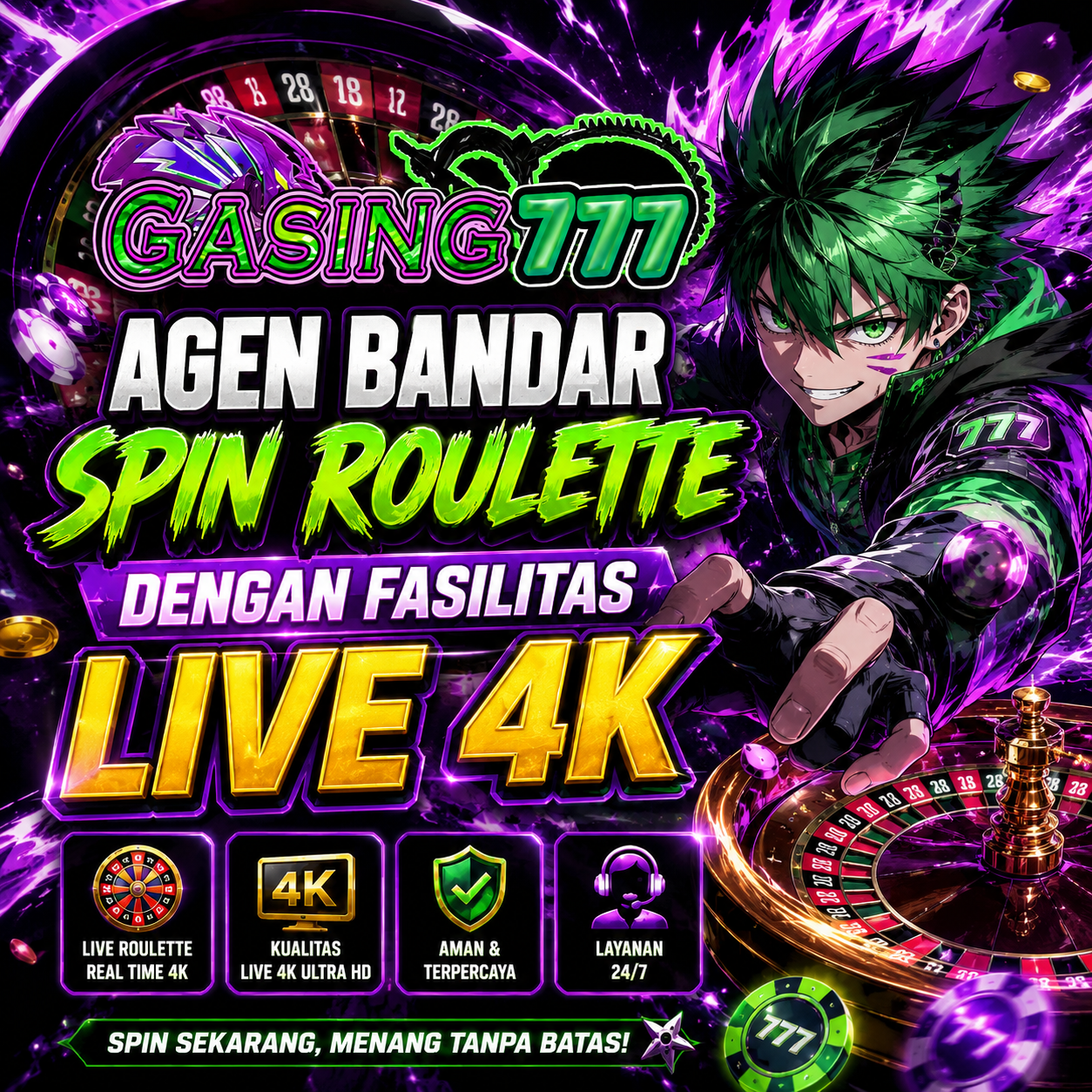 GASING777 - Agen Bandar Spin Roulette Dengan Fasilitas Live 4K