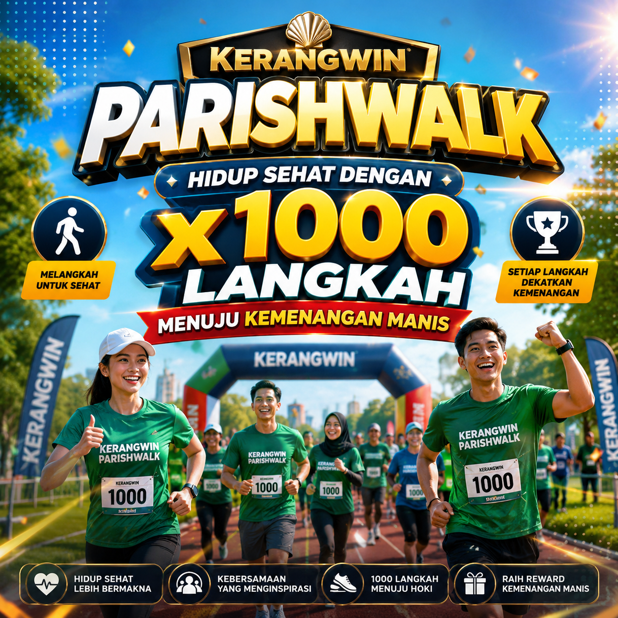 KERANGWIN parishwalk : Hidup Sehat Dengan x1000 Langkah Menuju Kemenangan Manis - WooCommerce eCommerce