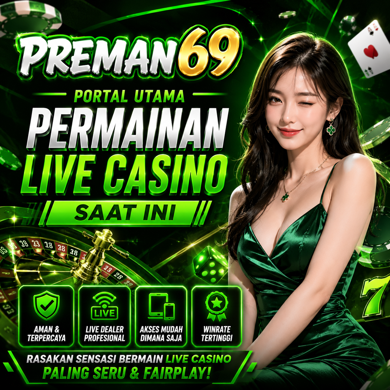 PREMAN69 Portal Utama Permainan Live Casino Saat Ini.