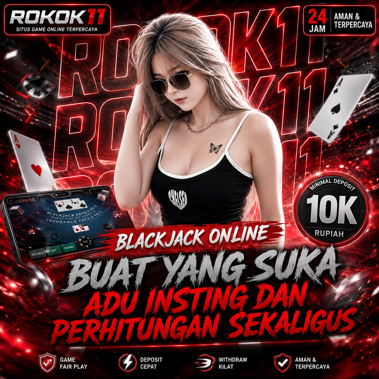 ROKOK11 | Blackjack Online Buat yang Suka Adu Insting dan Perhitungan Sekaligus