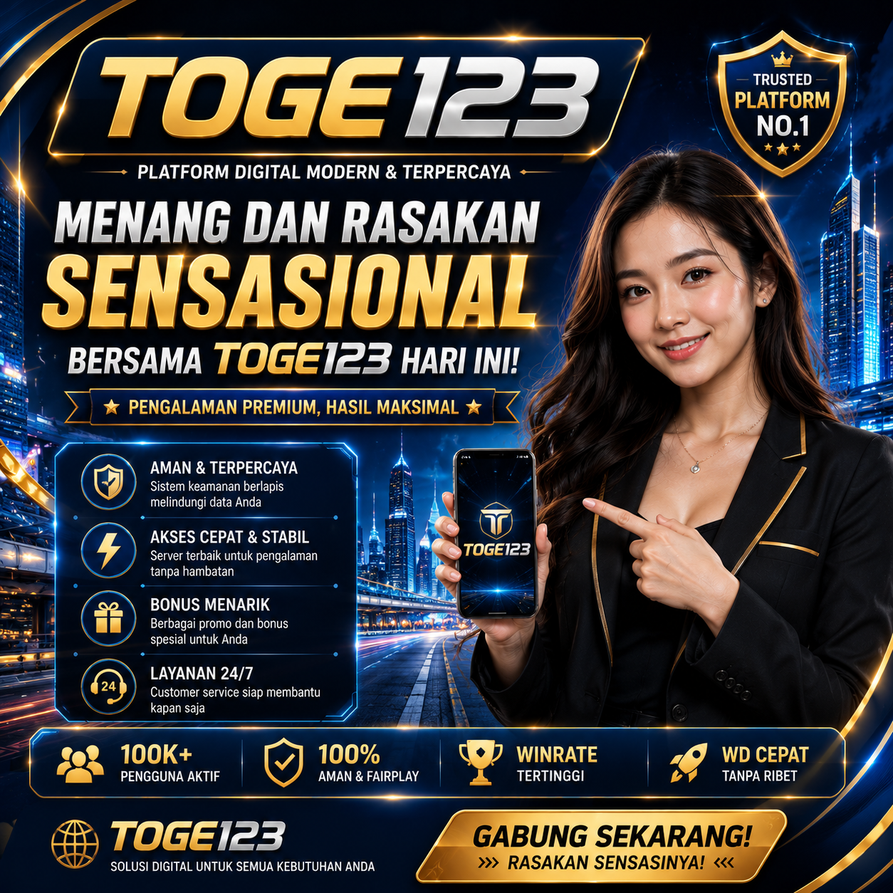 Menang Dan Rasakan Sensasional Bersama TOGE123 Hari Ini.