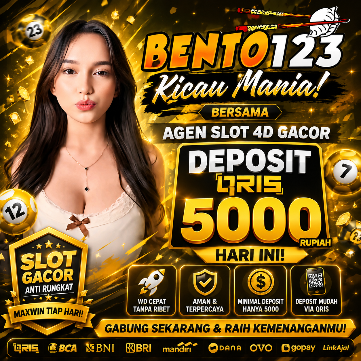 BENTO123 Kicau Mania! Bersama Agen Slot 4D Gacor Deposit Qris 5000 Hari Ini