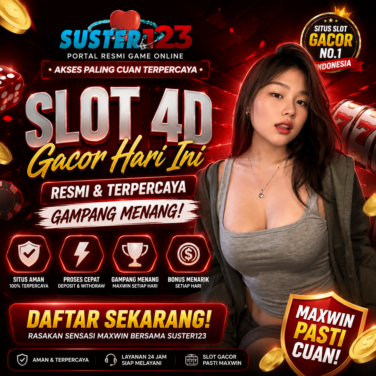 Galeri foto SUSTER123 - SLOT 4D Link Situs Slot Gacor Hari Ini Resmi Gampang Menang. di Jakarta