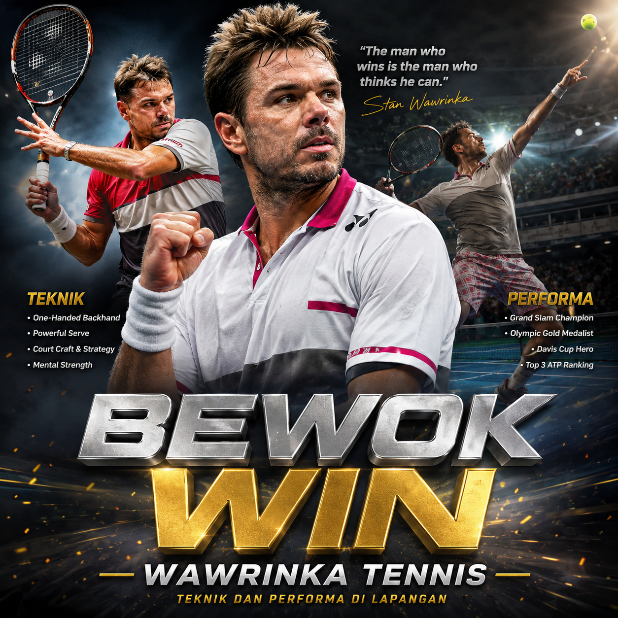 BEWOKWIN: Wawrinka Tennis — Teknik dan Performa di Lapangan by Hey BEWOKWIN
