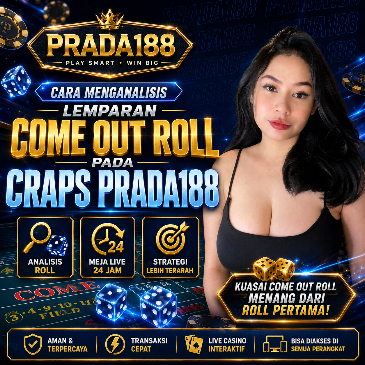 Cara Menganalisis Lemparan Come Out Roll Pada Craps Prada188