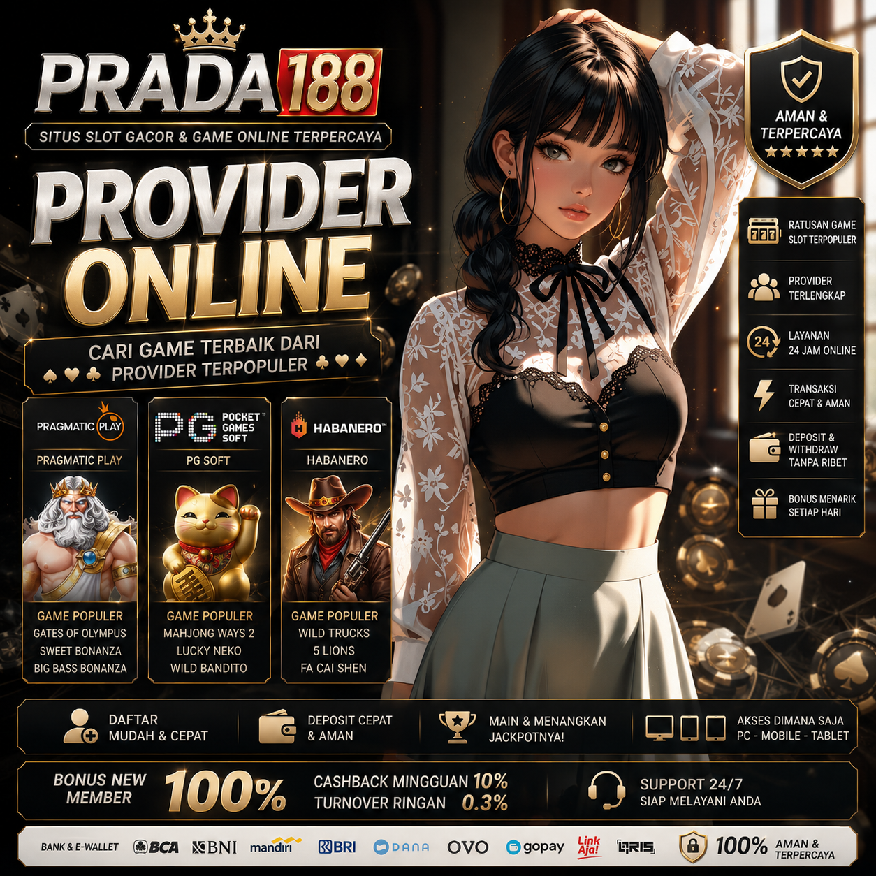 PRADA188 Provider Online | Cari Game dari Pragmatic, PG SOFT dan Habanero