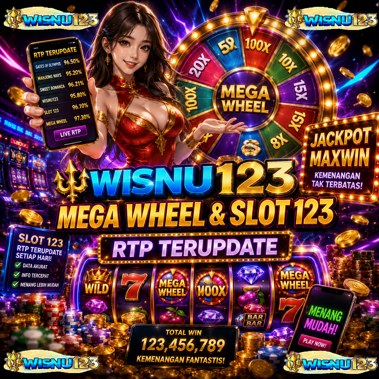 WISNU123 | Mega Wheel & Slot 123 RTP Terupdate