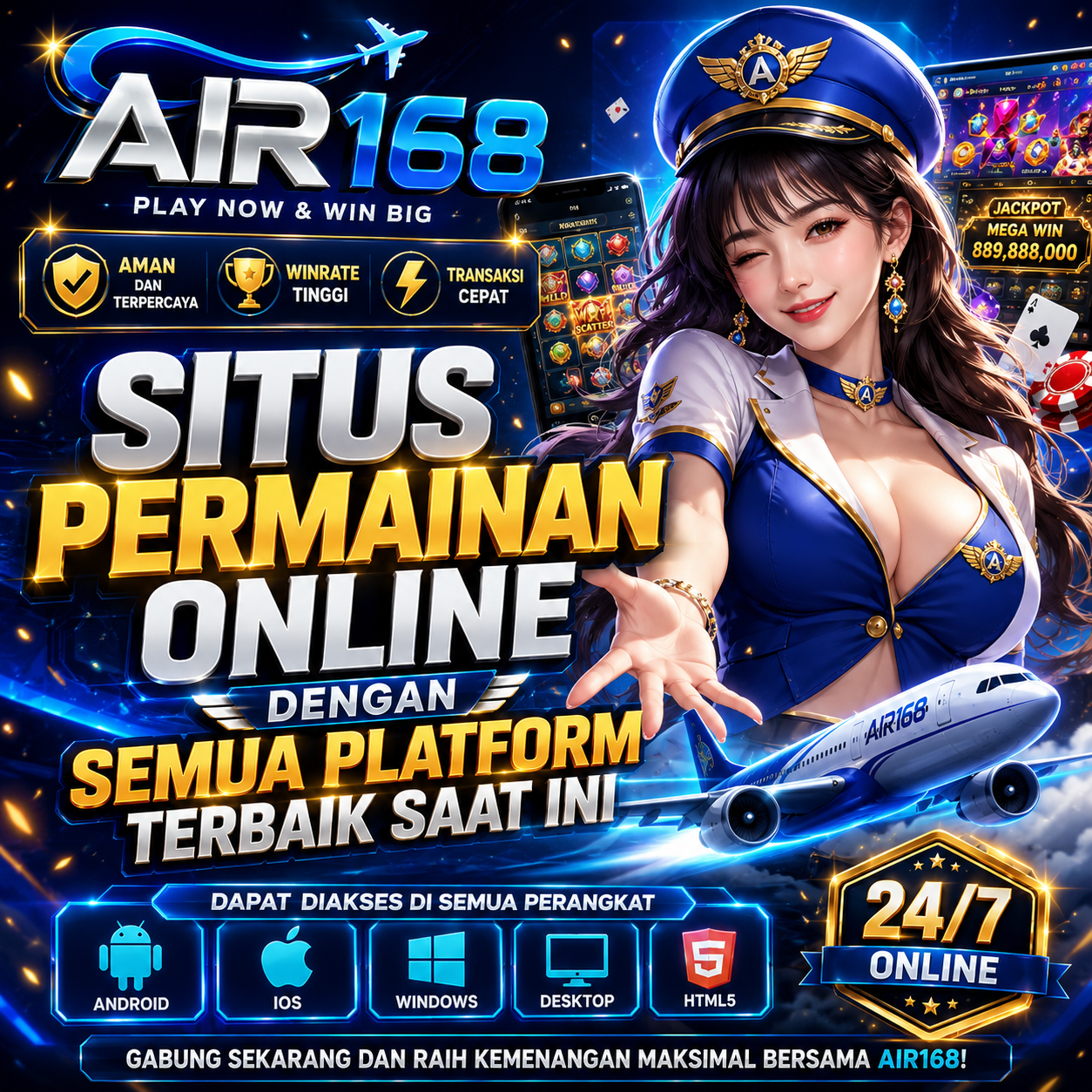 AIR168 : Log In Slot Online Mudah Menang Deposit Minimal Withdraw Maximal