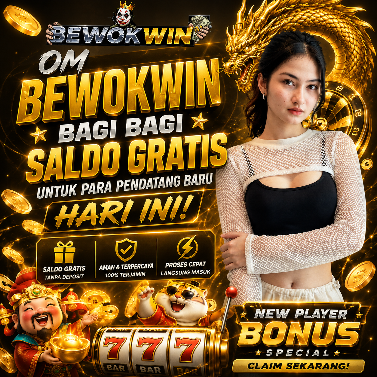 OM BEWOKWIN Bagi Bagi Saldo Gratis Untuk Para Pendatang Baru Hari Ini!