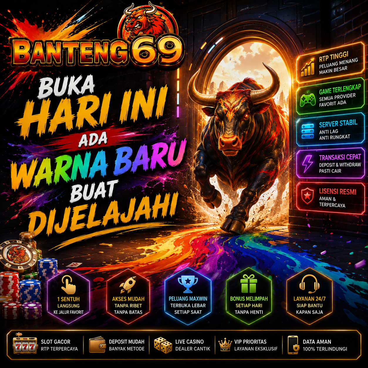 BANTENG69 ? Buka Hari Ini Ada Warna Baru Buat Dijelajahi
