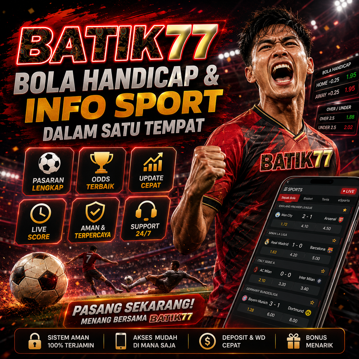 BATIK77 Bola Handicap & Info Sport Dalam Satu Tempat