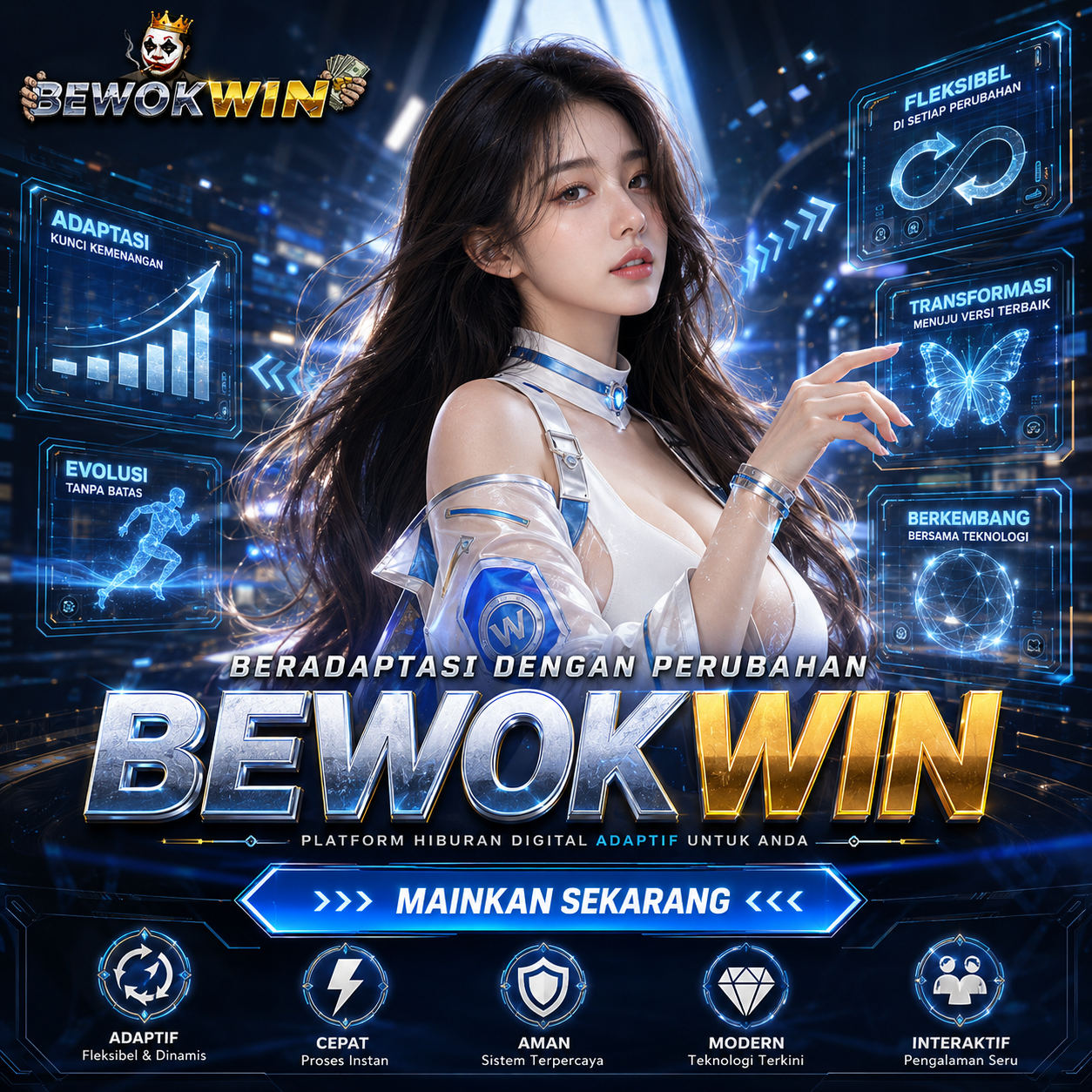 Thumbnail 1 of 3, Poster, BEWOKWIN Dunia Baru untuk Pengalaman Digital Modern designed and sold by BEWOKWIN.