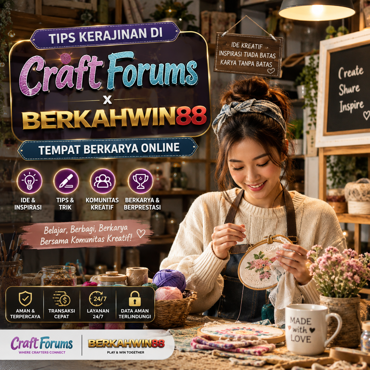 Galeri foto Tips Kerajinan di CraftForums X BERKAHWIN88 | Tempat Berkarya Online di Jakarta