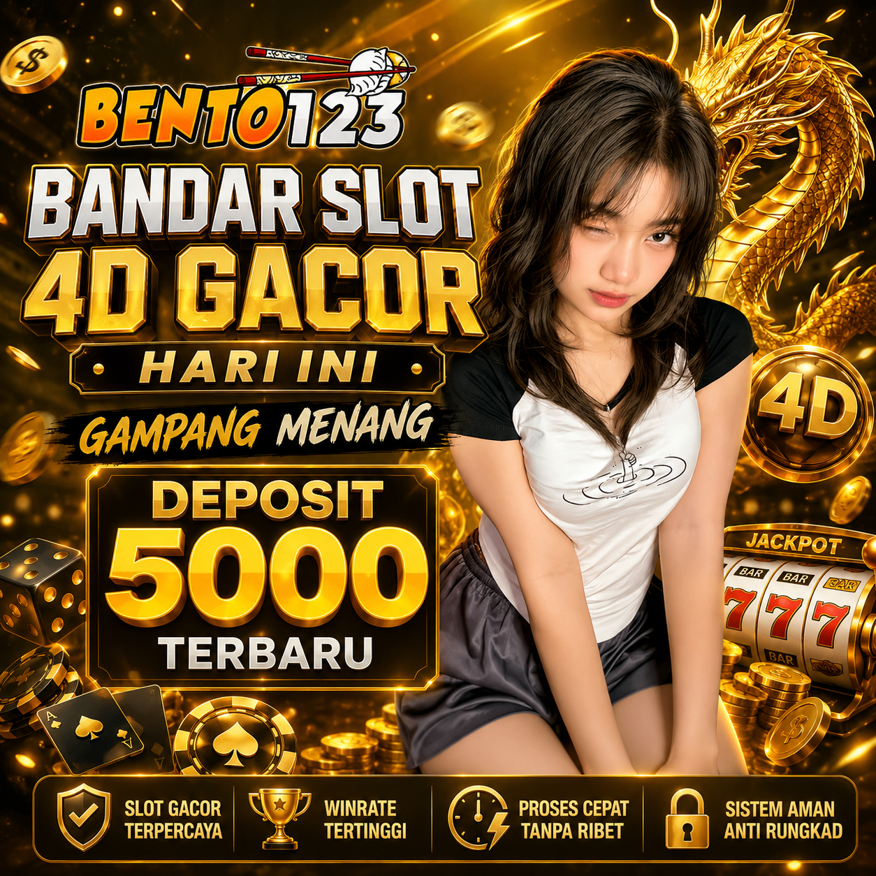 Galeri foto BENTO123 彡 Bandar Slot 4D Gacor Hari Ini Gampang Menang Deposit 5000 Terbaru.. di Jakarta