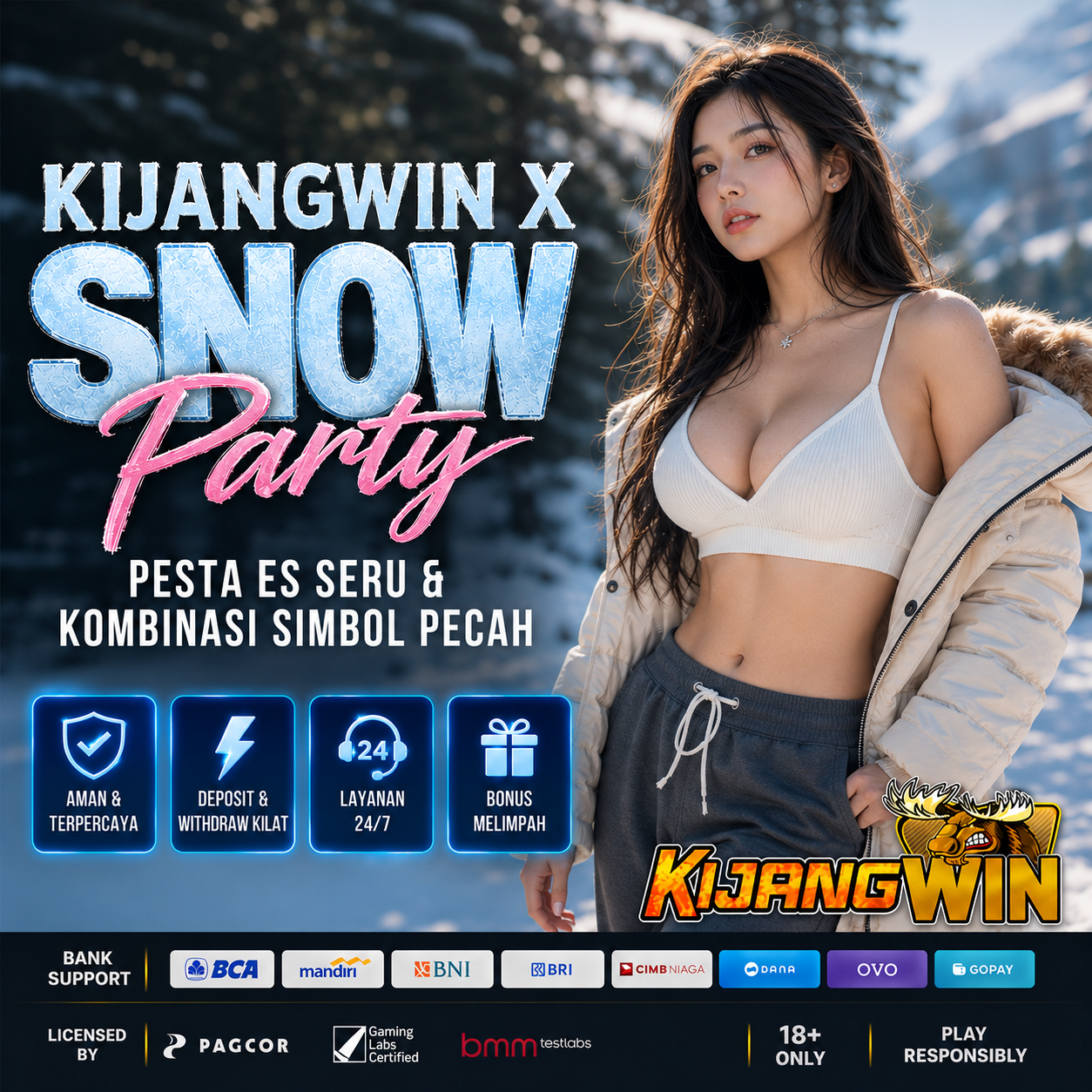 Galeri foto KIJANGWIN X Snow Party >> Pesta Es Seru & Kombinasi Simbol Pecah di Jakarta