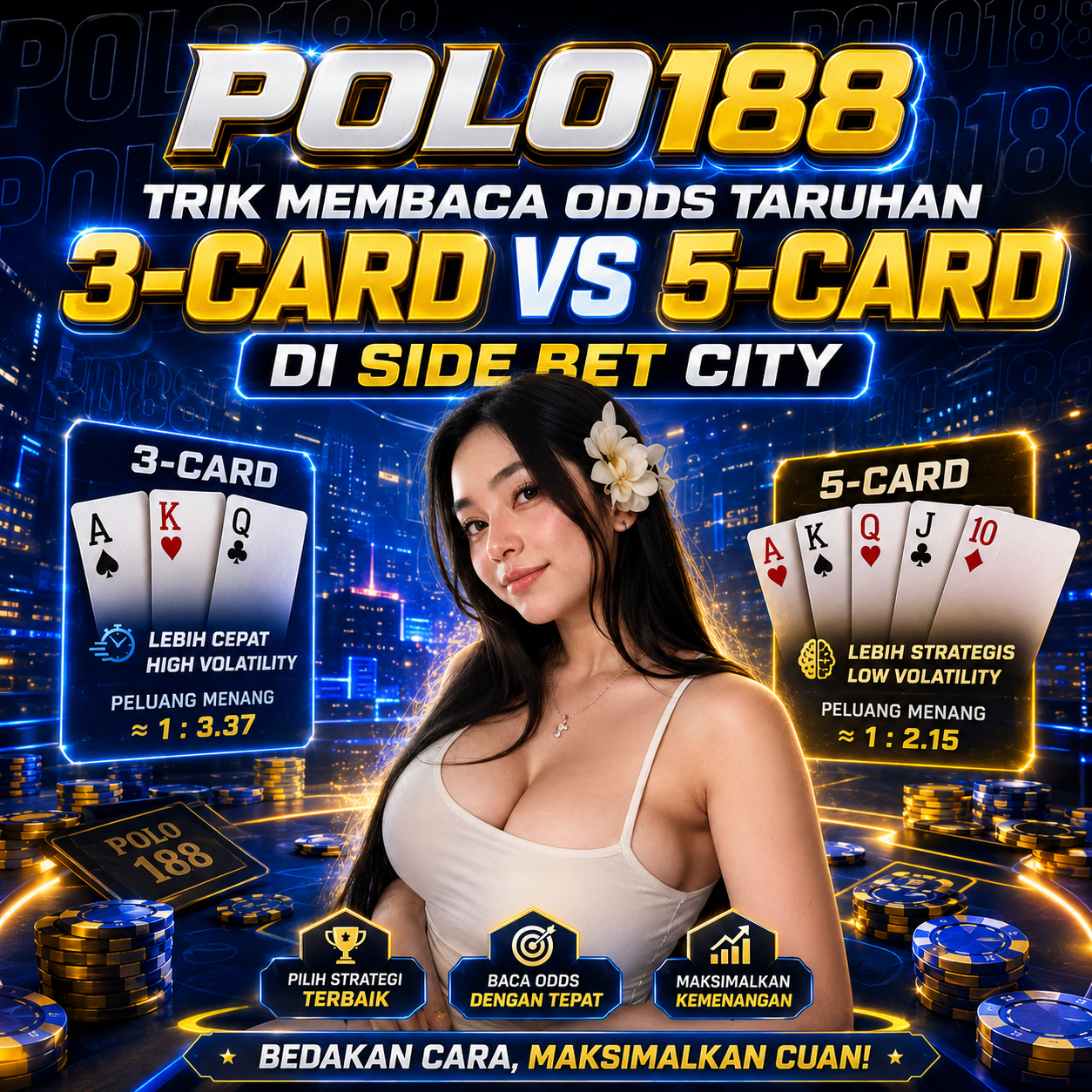 Trik Membaca Odds Taruhan 3-Card Vs 5-Card Di Side Bet City Polo188