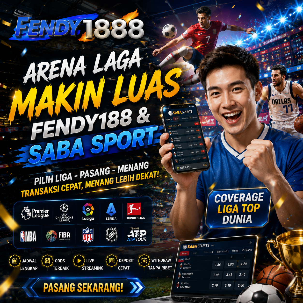 Arena Laga Makin Luas FENDY188 & Saba Sport