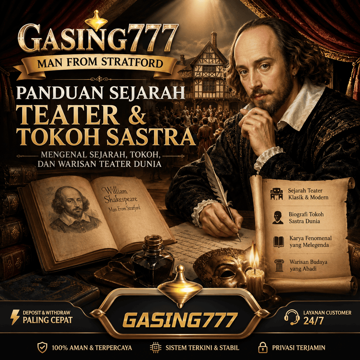 GASING777 ManFromStratford | Panduan Sejarah Teater & Tokoh Sastra