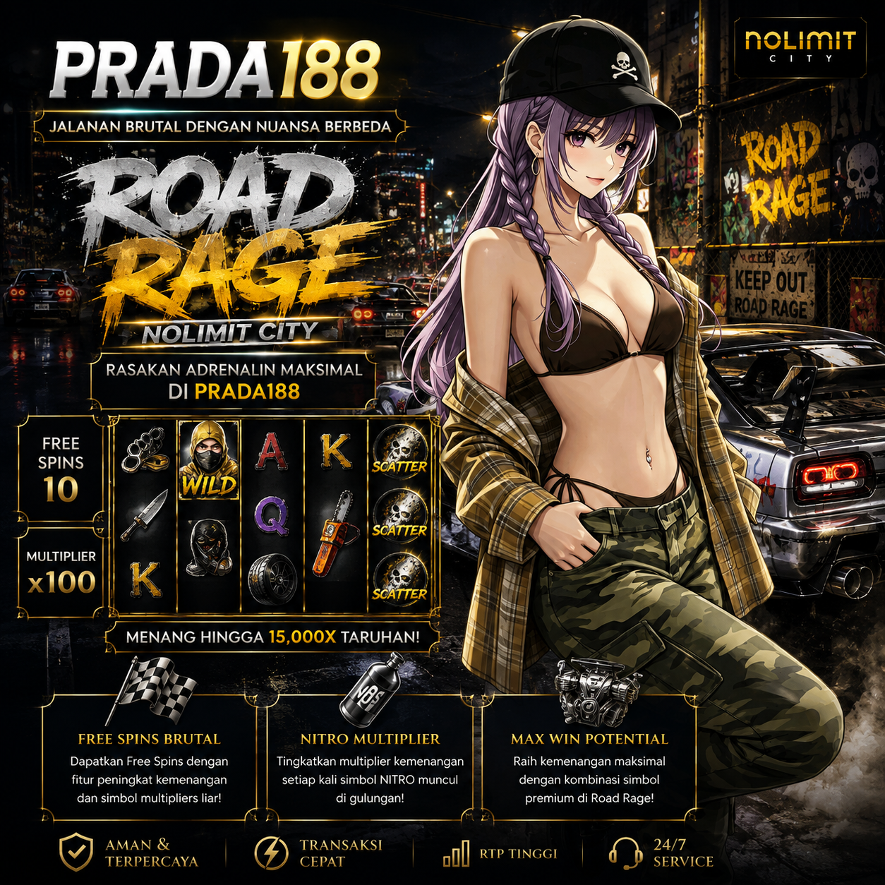 PRADA188 | Road Rage Nolimit City, Jalanan Brutal dengan Nuansa Berbeda