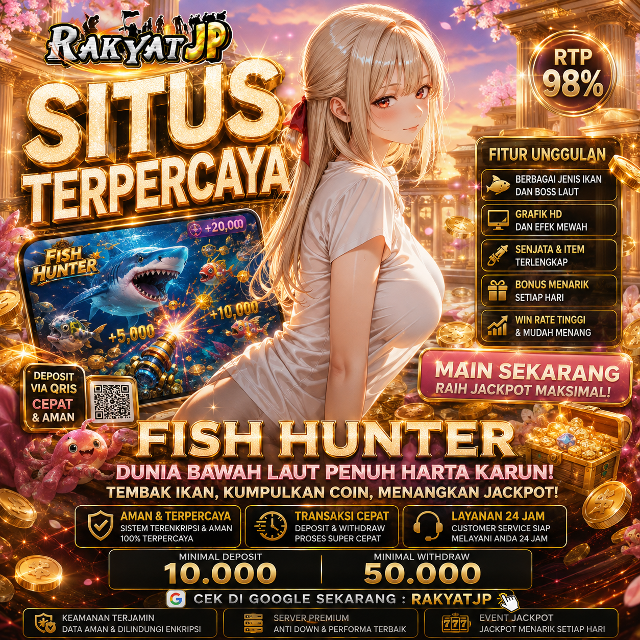 RAKYATJP | Fish Hunter, Dunia Bawah Laut dengan Ikan & Boss Laut