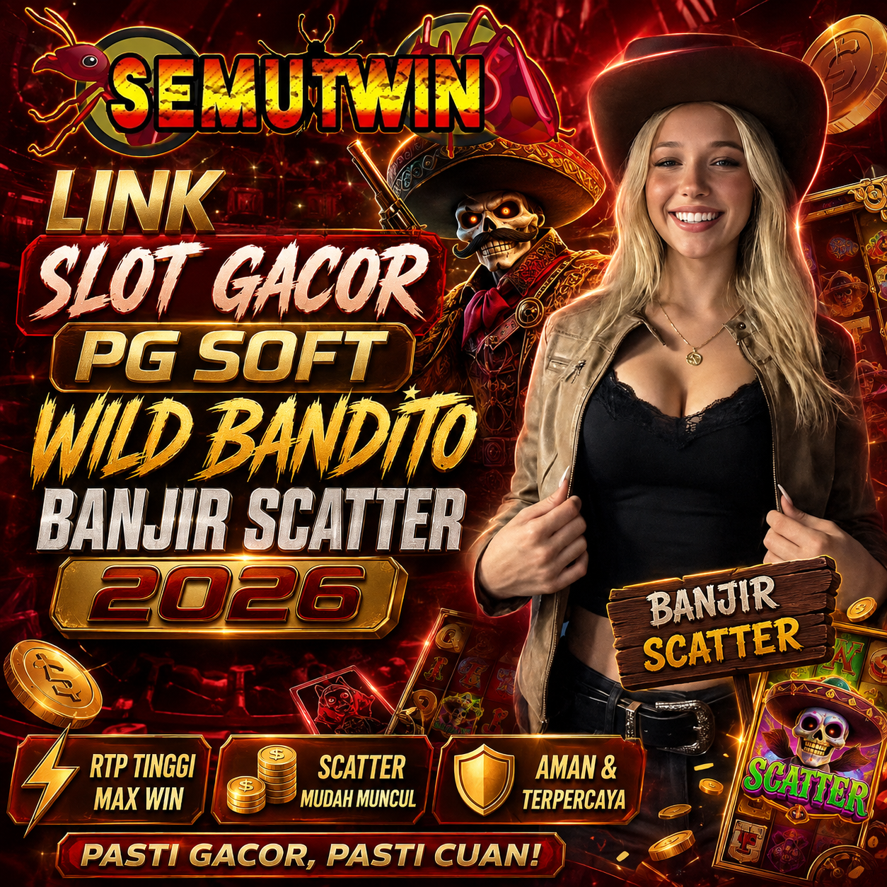 SEMUTWIN - Link Slot Gacor PG Soft Wild Bandito Banjir Scatter 2026.
