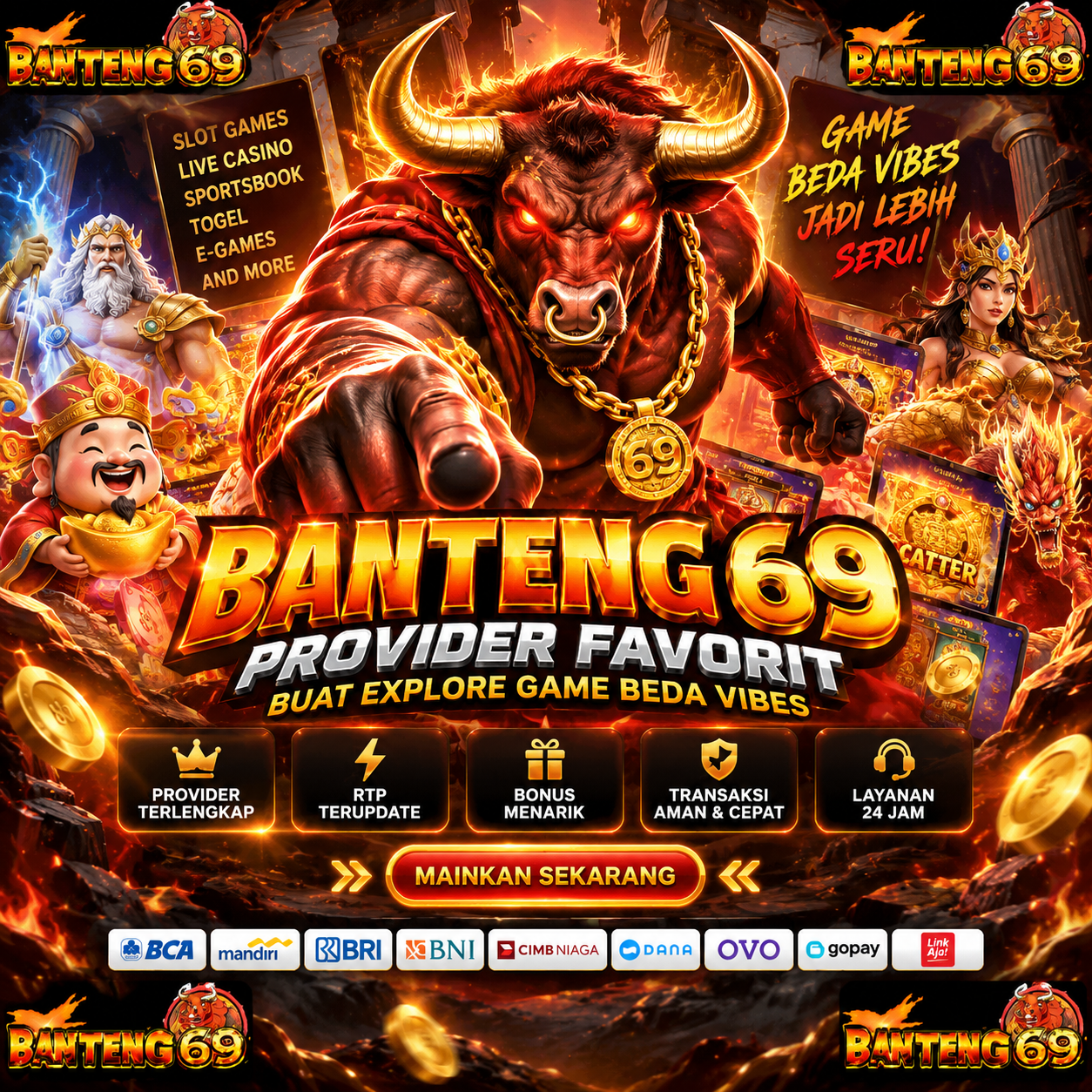 Galeri foto BANTENG69 | Provider Favorit Buat Explore Game Beda Vibes di Jakarta